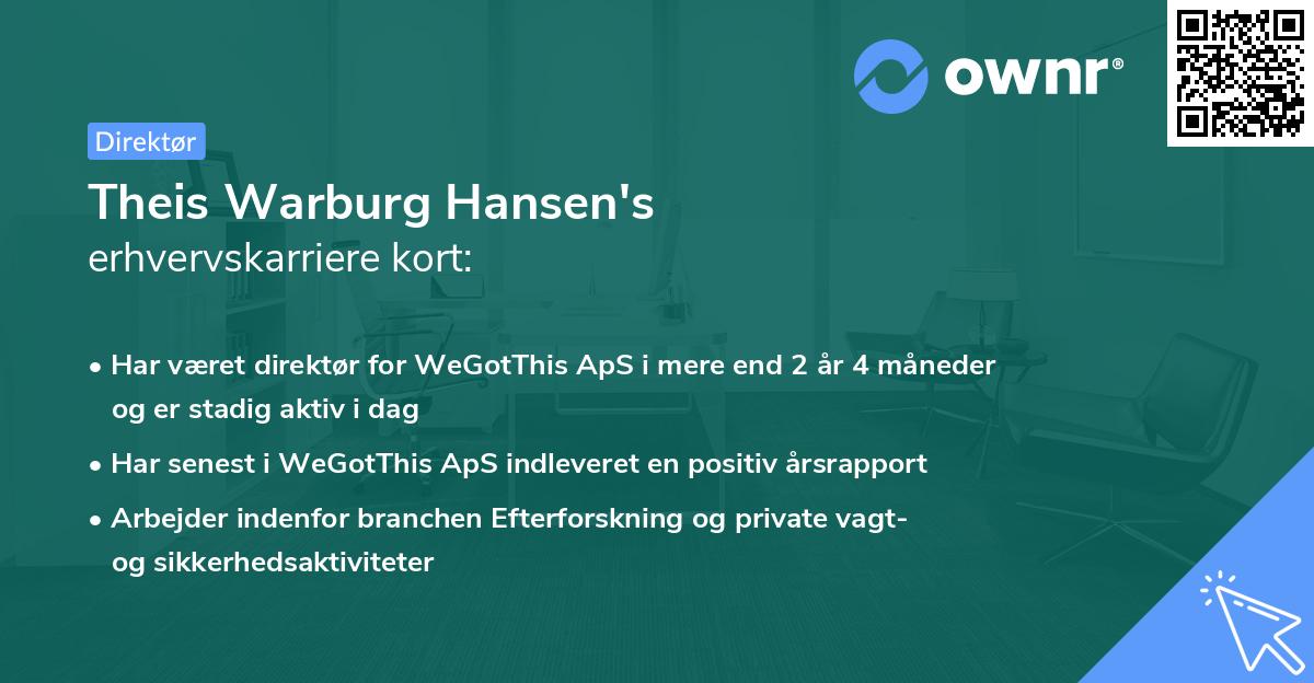 Theis Warburg Hansen's erhvervskarriere kort