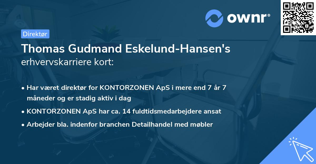 Thomas Gudmand Eskelund-Hansen's erhvervskarriere kort