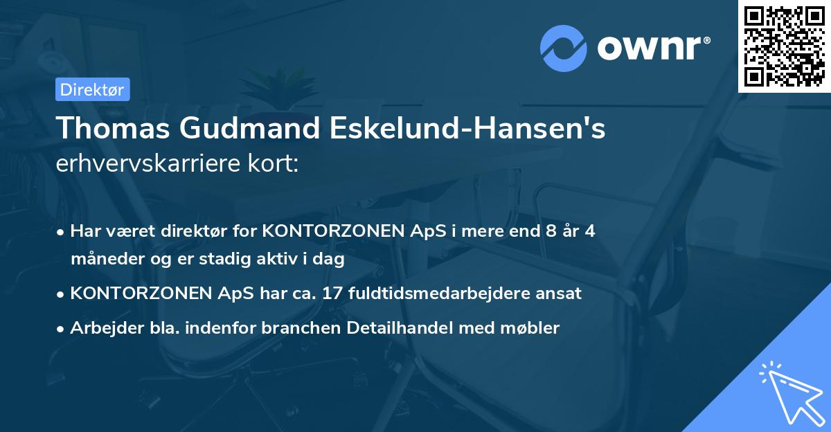 Thomas Gudmand Eskelund-Hansen's erhvervskarriere kort