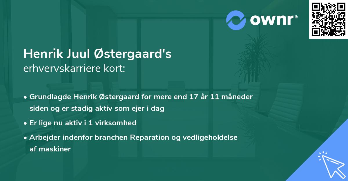 Henrik Juul Østergaard's erhvervskarriere kort