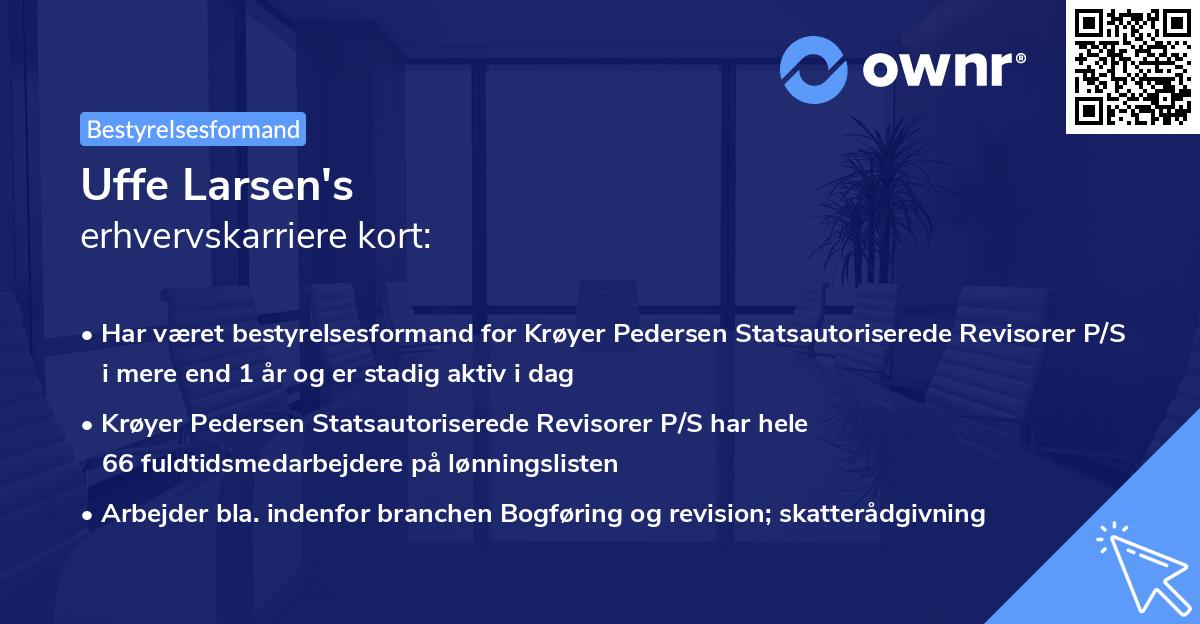 Uffe Larsen's erhvervskarriere kort