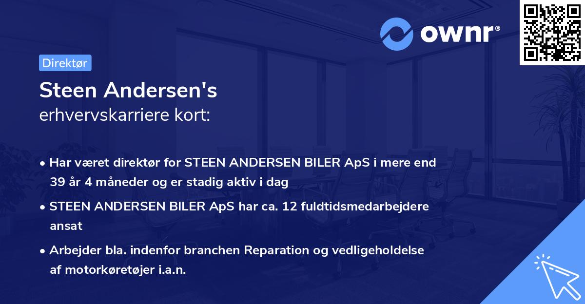 Steen Andersen's erhvervskarriere kort