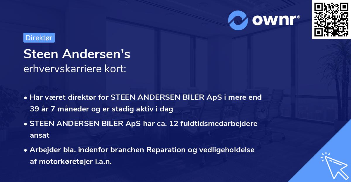 Steen Andersen's erhvervskarriere kort