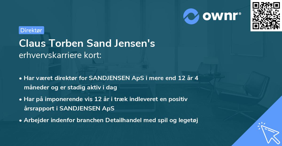 Claus Torben Sand Jensen's erhvervskarriere kort