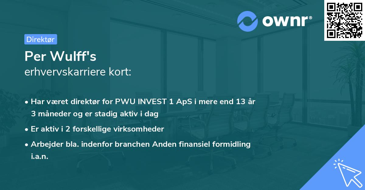 Per Wulff's erhvervskarriere kort
