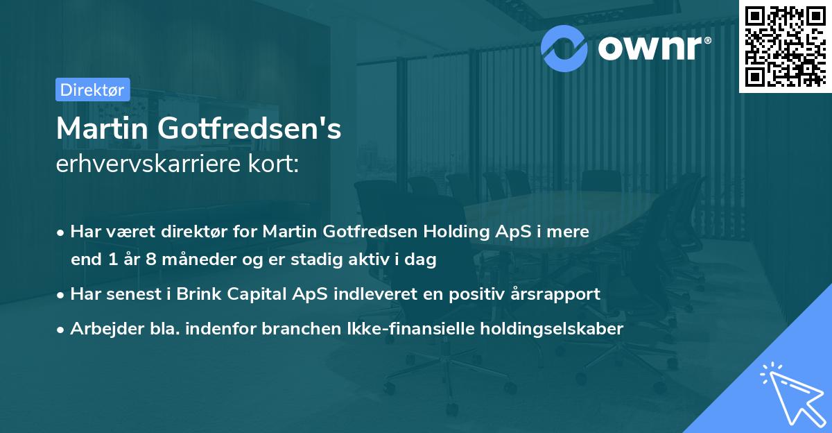 Martin Gotfredsen's erhvervskarriere kort