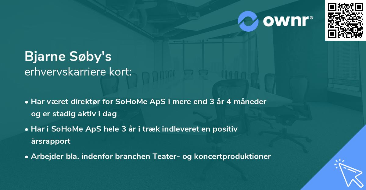 Bjarne Søby's erhvervskarriere kort