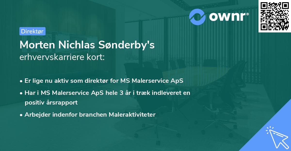 Morten Nichlas Sønderby's erhvervskarriere kort