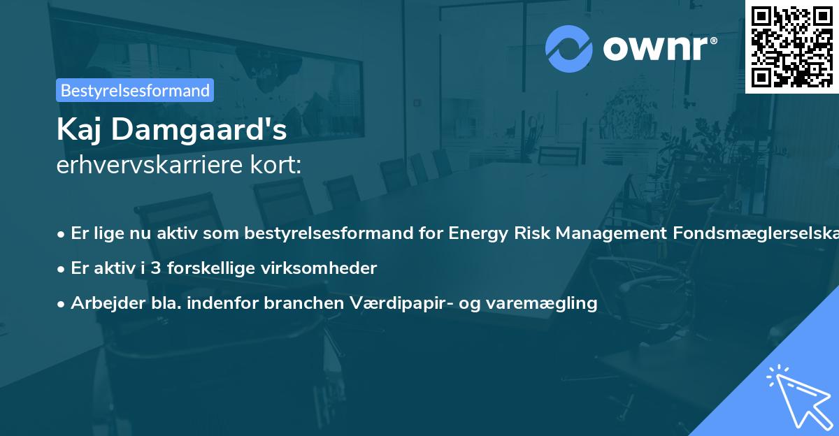 Kaj Damgaard's erhvervskarriere kort