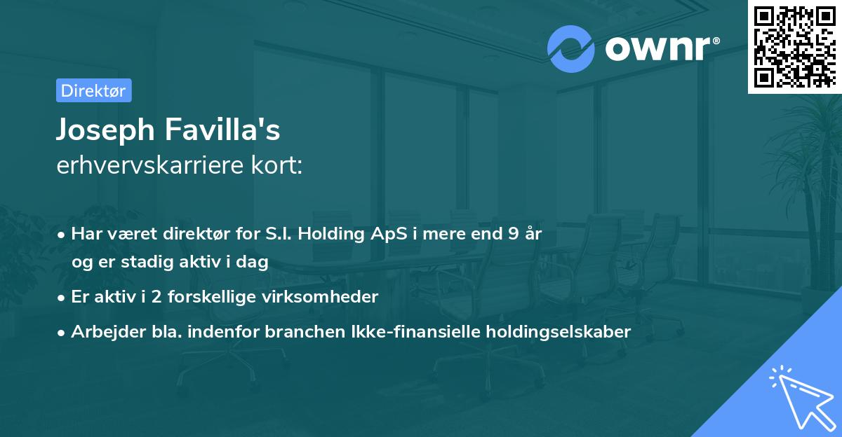 Joseph Favilla's erhvervskarriere kort
