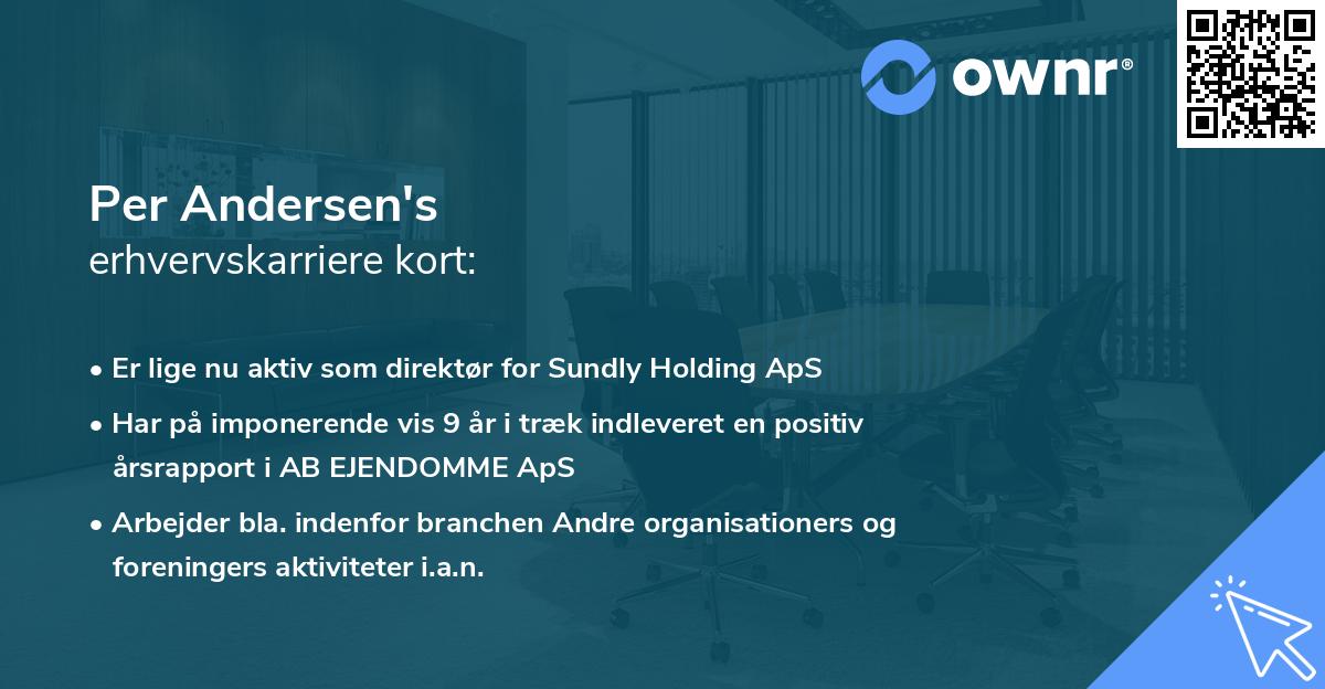 Per Andersen's erhvervskarriere kort