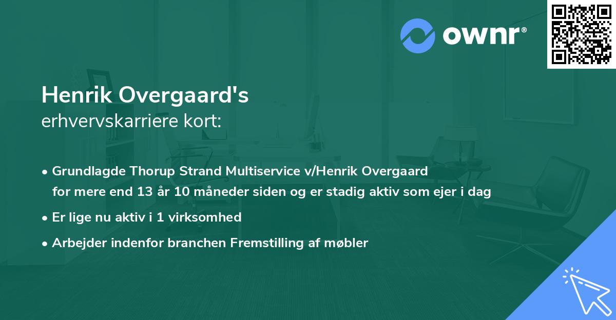Henrik Overgaard's erhvervskarriere kort