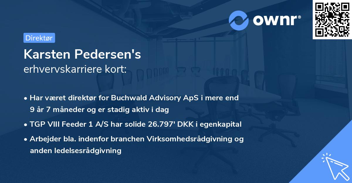 Karsten Pedersen's erhvervskarriere kort