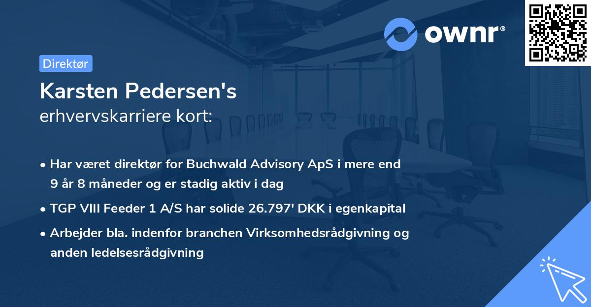 Karsten Pedersen's erhvervskarriere kort