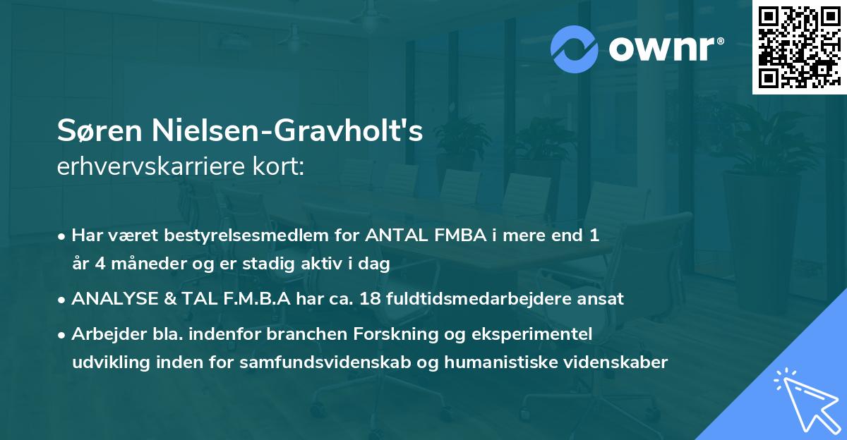 Søren Nielsen-Gravholt's erhvervskarriere kort