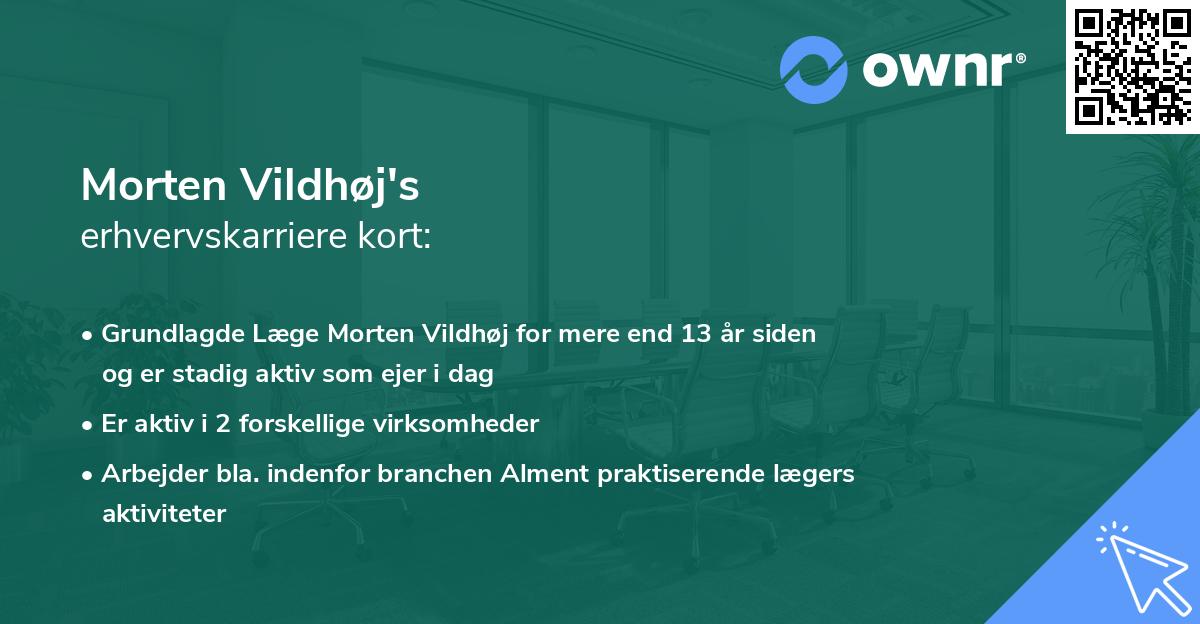 Morten Vildhøj's erhvervskarriere kort