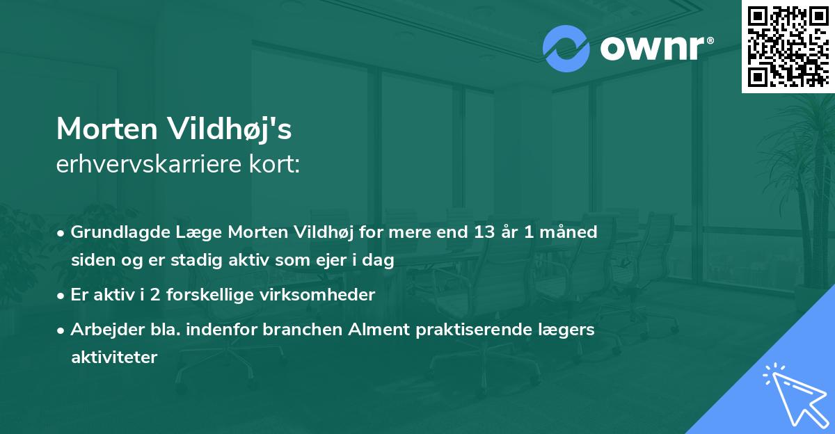 Morten Vildhøj's erhvervskarriere kort