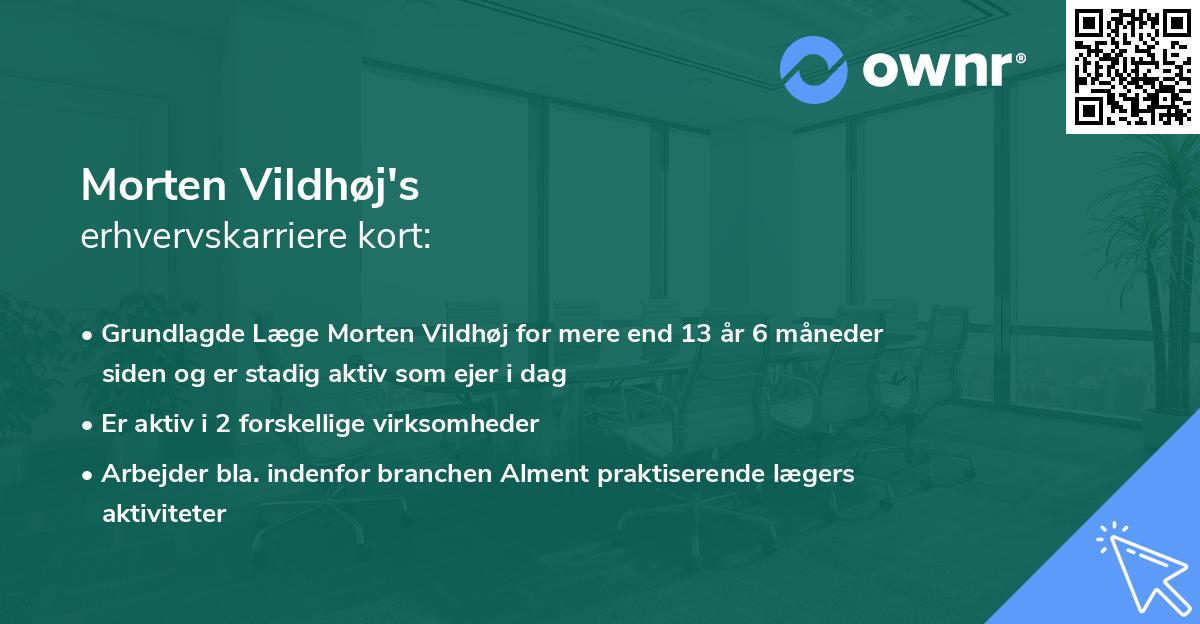 Morten Vildhøj's erhvervskarriere kort