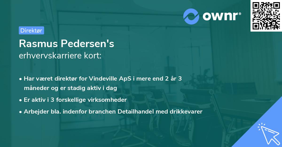 Rasmus Pedersen's erhvervskarriere kort