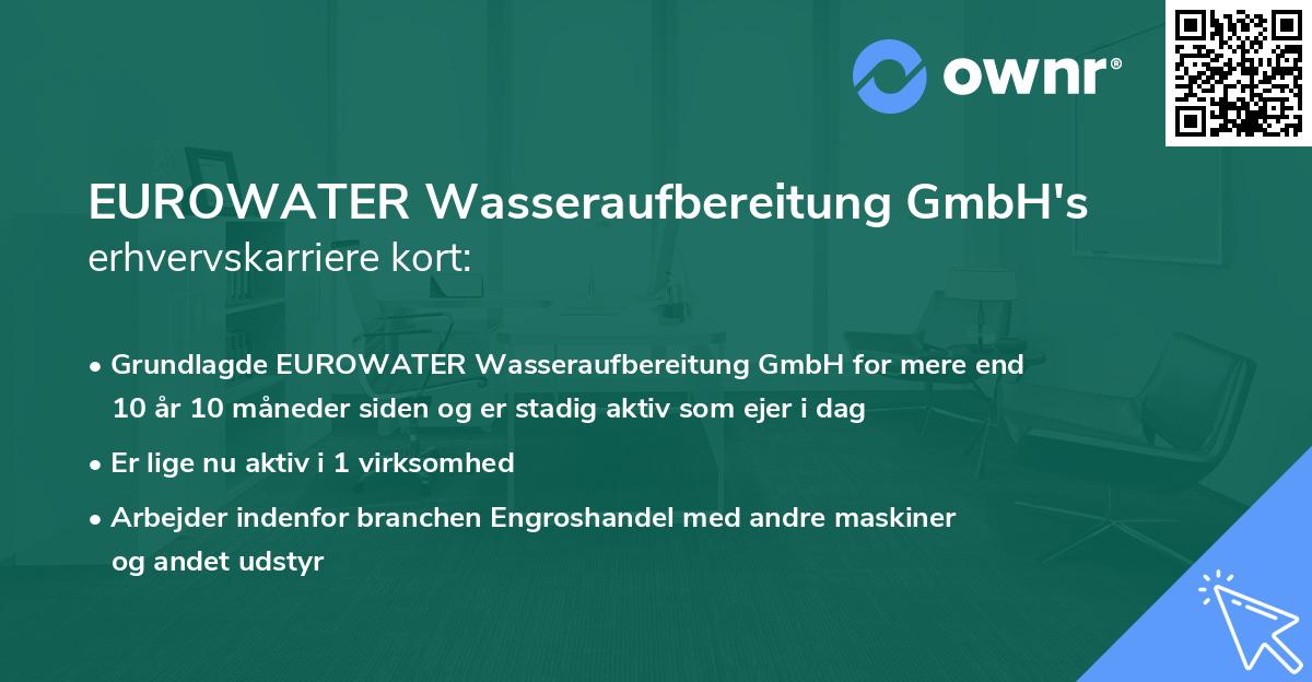 EUROWATER Wasseraufbereitung GmbH's erhvervskarriere kort