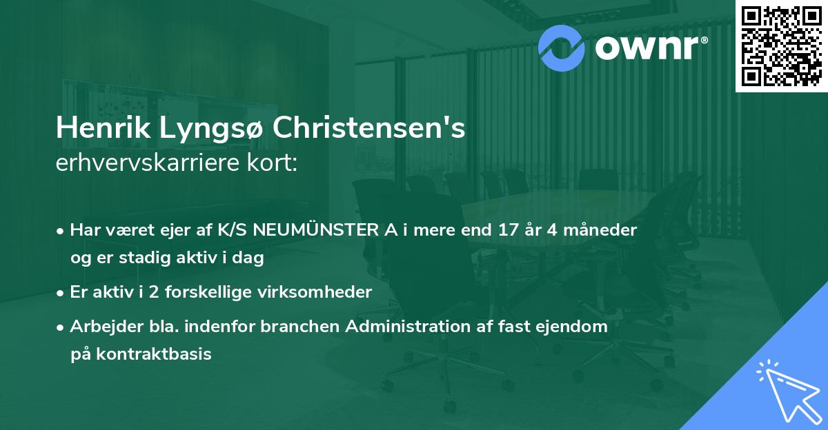 Henrik Lyngsø Christensen's erhvervskarriere kort