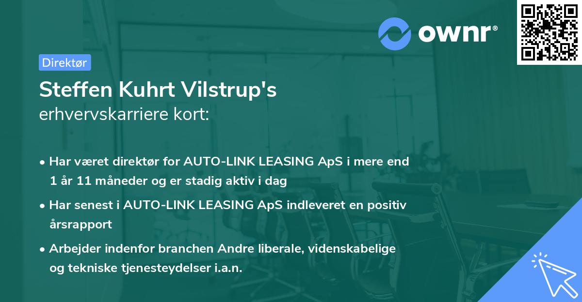 Steffen Kuhrt Vilstrup's erhvervskarriere kort