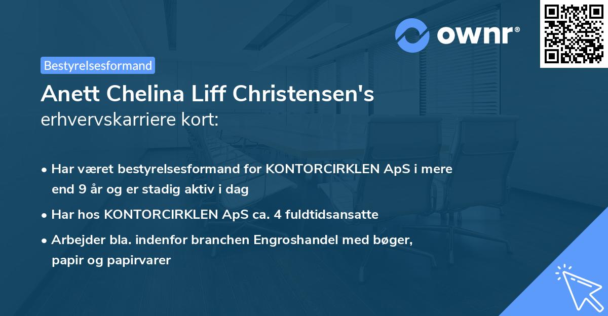 Anett Chelina Liff Christensen's erhvervskarriere kort