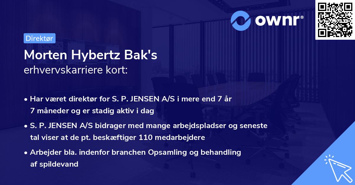 Morten Hybertz Bak's erhvervskarriere kort