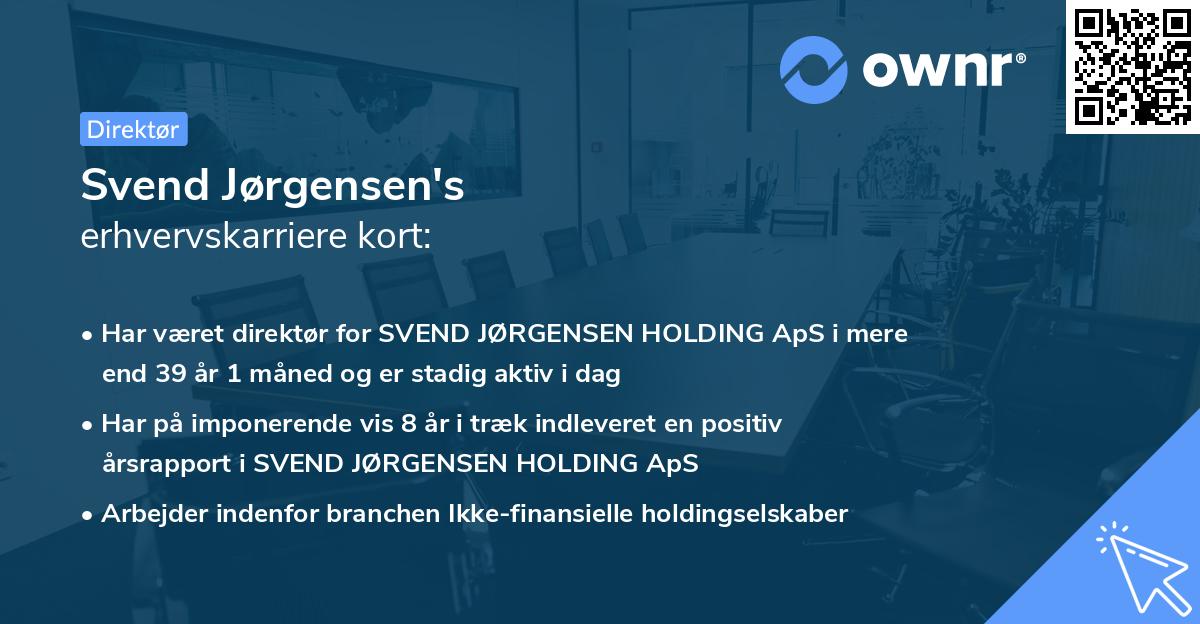 Svend Jørgensen's erhvervskarriere kort