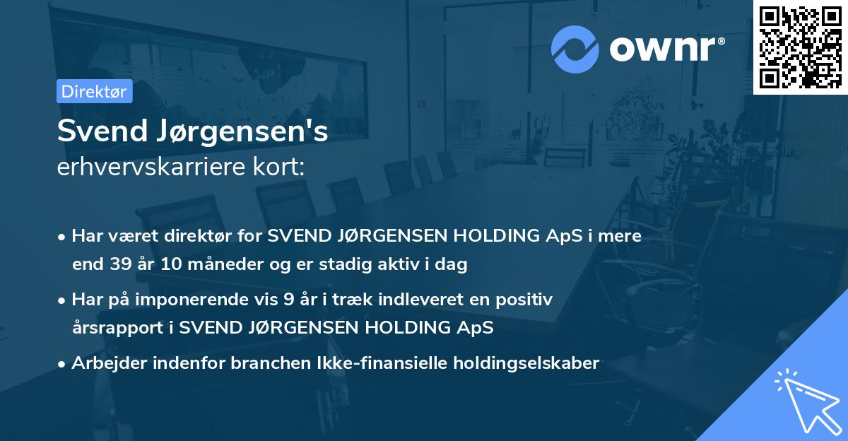 Svend Jørgensen's erhvervskarriere kort