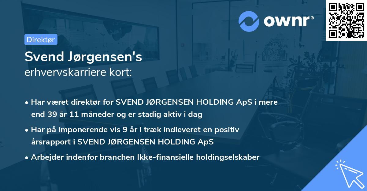 Svend Jørgensen's erhvervskarriere kort