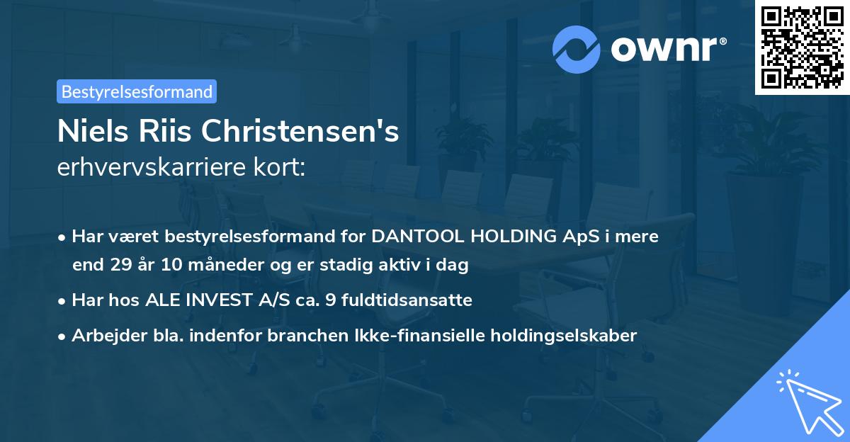 Niels Riis Christensen's erhvervskarriere kort