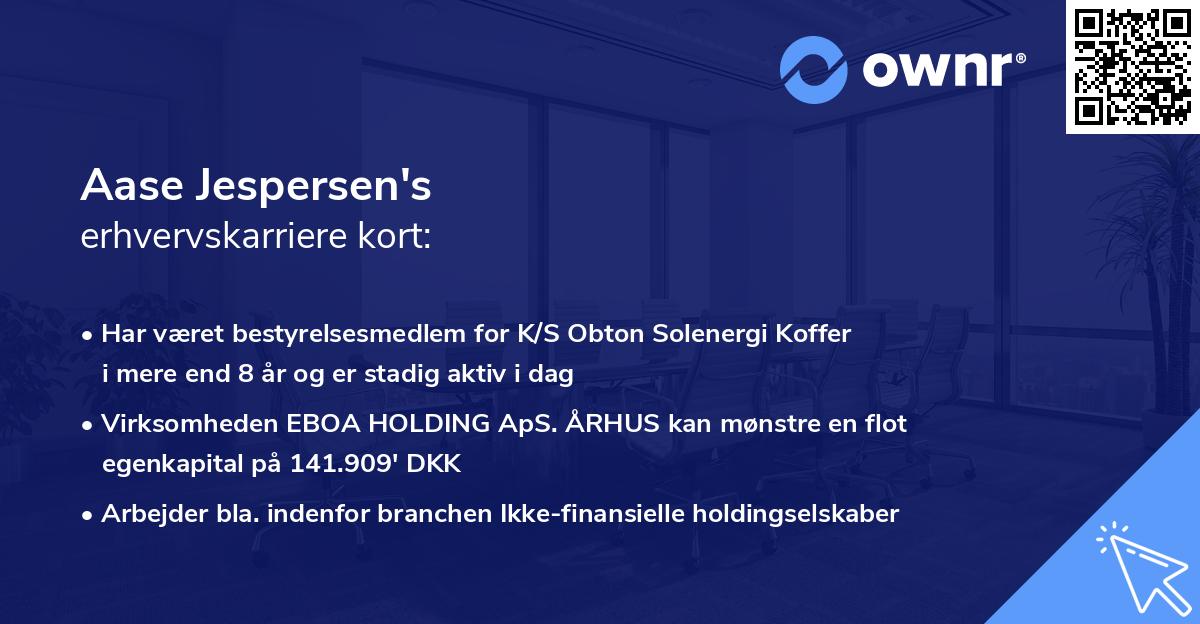 Aase Jespersen's erhvervskarriere kort