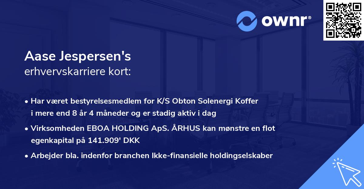 Aase Jespersen's erhvervskarriere kort