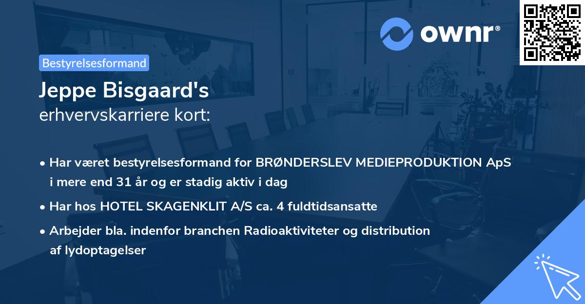 Jeppe Bisgaard's erhvervskarriere kort