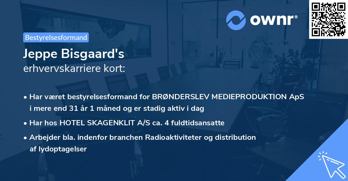 Jeppe Bisgaard's erhvervskarriere kort