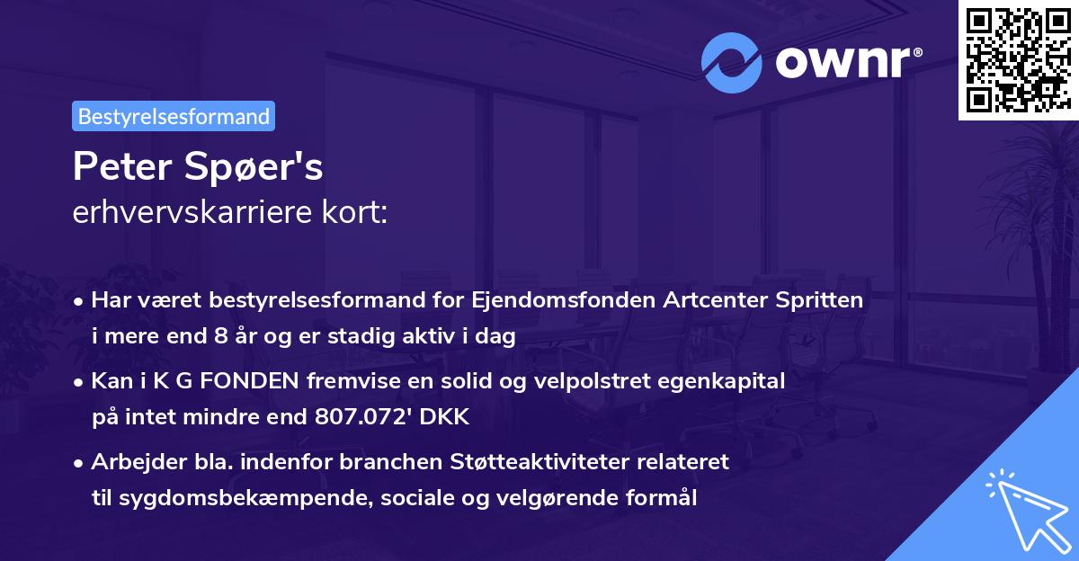 Peter Spøer's erhvervskarriere kort