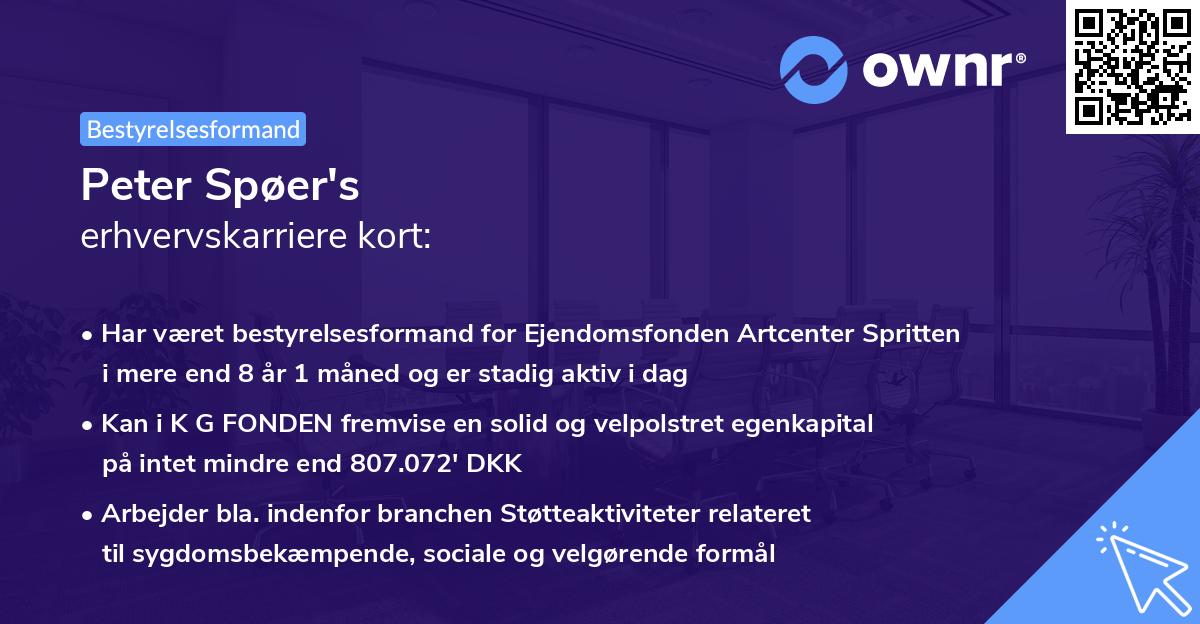 Peter Spøer's erhvervskarriere kort