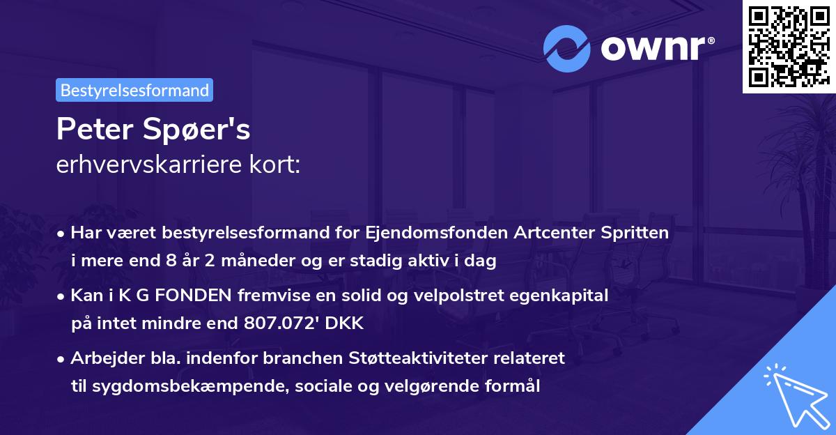 Peter Spøer's erhvervskarriere kort
