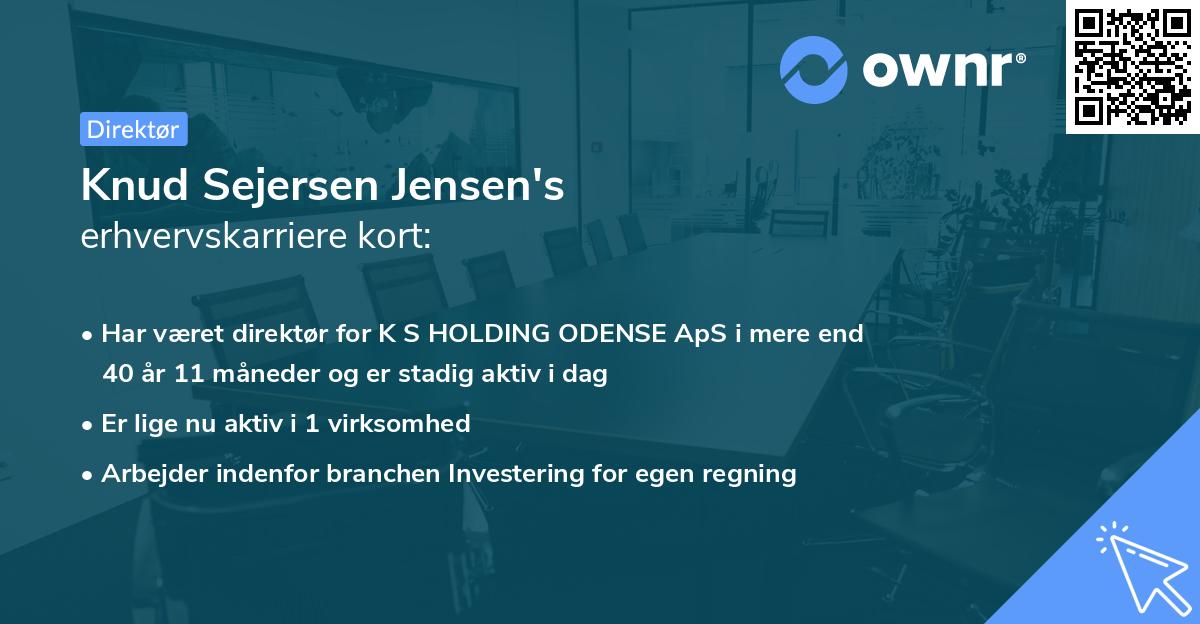 Knud Sejersen Jensen's erhvervskarriere kort