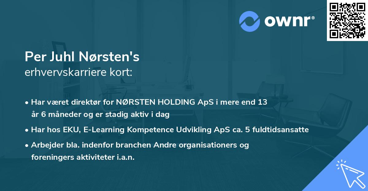 Per Juhl Nørsten's erhvervskarriere kort
