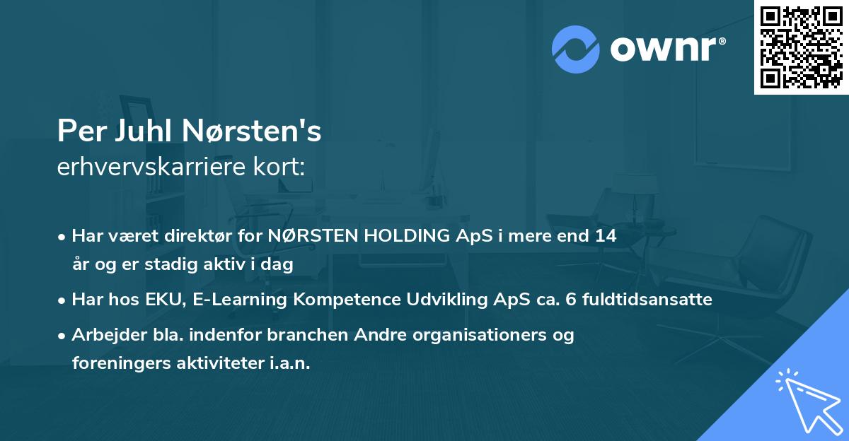 Per Juhl Nørsten's erhvervskarriere kort