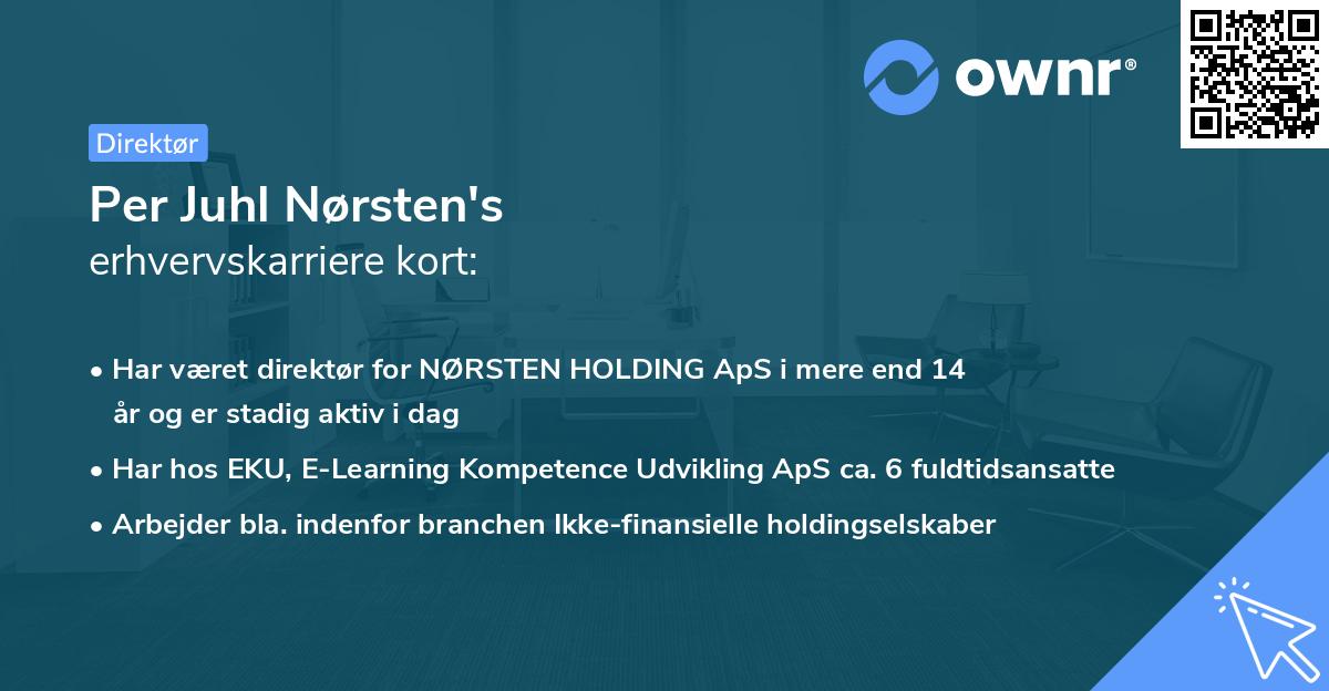 Per Juhl Nørsten's erhvervskarriere kort