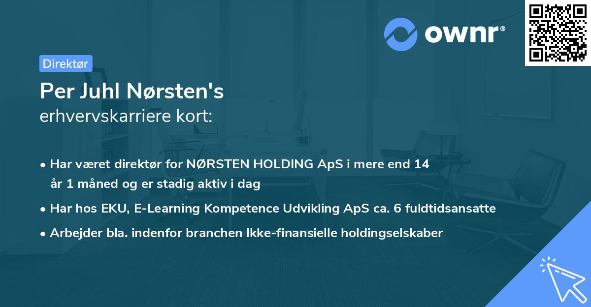 Per Juhl Nørsten's erhvervskarriere kort