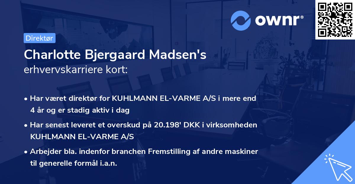 Charlotte Bjergaard Madsen's erhvervskarriere kort