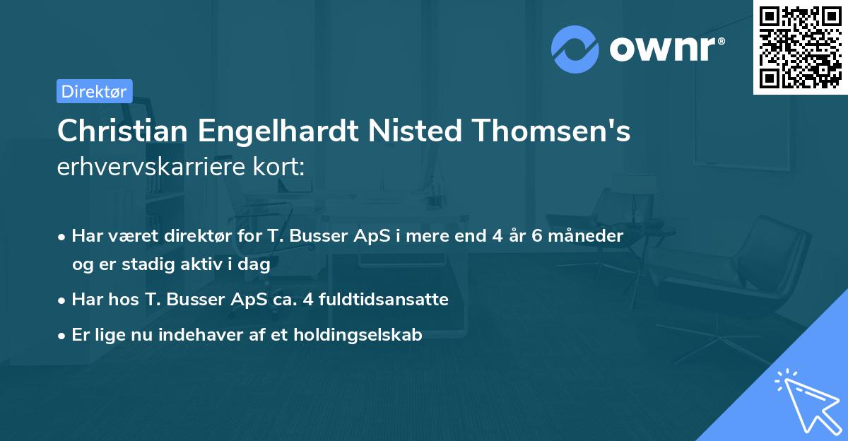 Christian Engelhardt Nisted Thomsen's erhvervskarriere kort