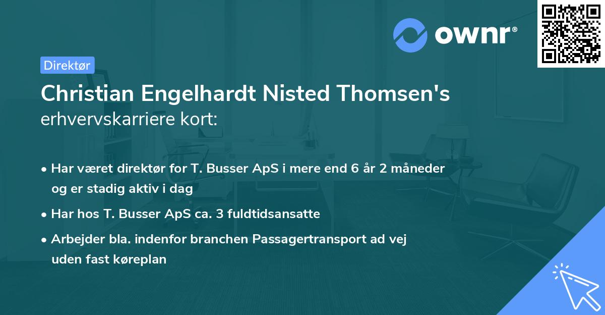 Christian Engelhardt Nisted Thomsen's erhvervskarriere kort