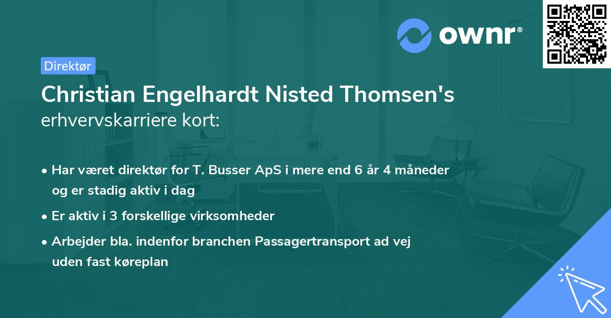 Christian Engelhardt Nisted Thomsen's erhvervskarriere kort