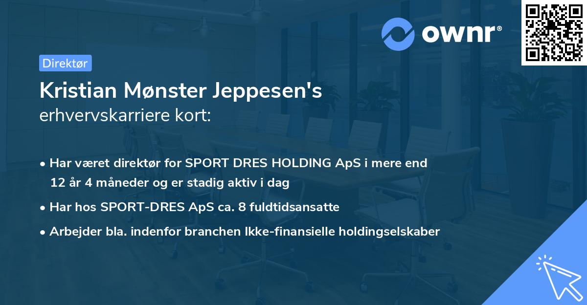 Kristian Mønster Jeppesen's erhvervskarriere kort