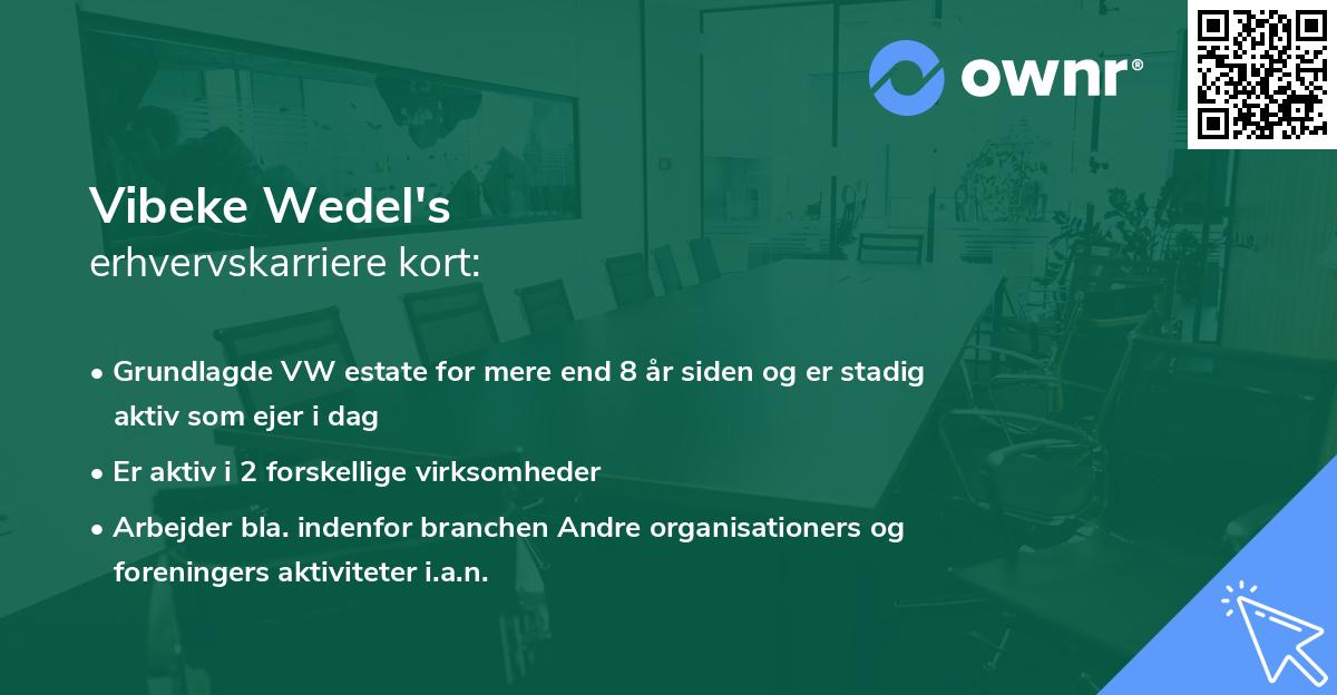 Vibeke Wedel's erhvervskarriere kort